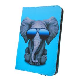   Univerzális tablet könyvtok, mintás, 9"-10", Elephant