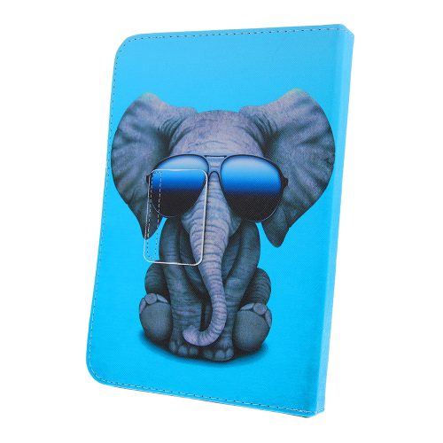 Univerzális tablet könyvtok, mintás, 9"-10", Elephant