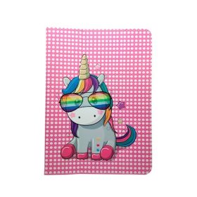  Univerzális tablet könyvtok, mintás, 9"-10", Rainbow unicorn