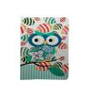 Univerzális 9"-10" Green owl mintás tablet könyvtok