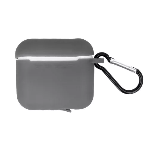 Airpods Pro szilikon tok akasztóval, szürke