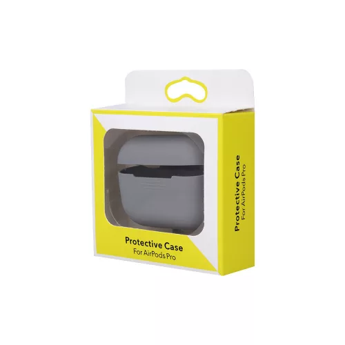 Airpods Pro szilikon tok akasztóval, szürke