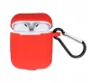 Airpods / AirPods2 szilikon tok akasztóval, piros