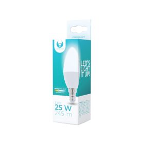   LED izzó E14 / C37, 3W, 4500K, 245lm, semleges fehér fény, Forever Light