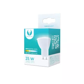   LED izzó GU10, 3W, 4500K, 245lm, semleges fehér fény, Forever Light