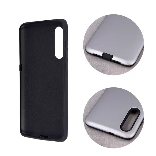  Samsung Galaxy S10 Lite/A91 ütésálló hátlap tok, TPU tok, ezüst, SM-G770, Defender Smooth