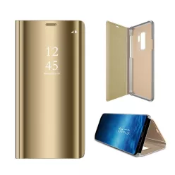   Smart Clear View Huawei P40 Lite E / Y7P arany okos könyvtok
