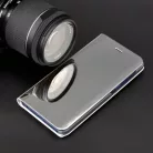 Smart Clear View Huawei P40 Lite E / Y7P ezüst okos könyvtok
