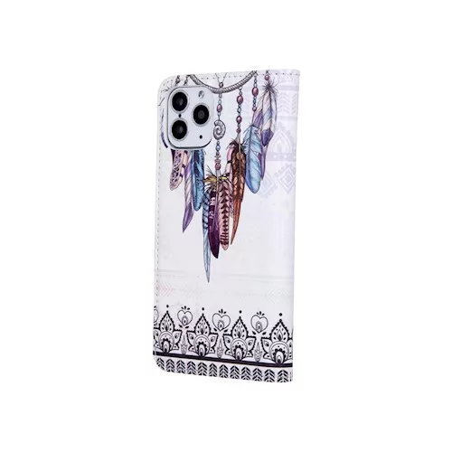 Huawei Y5P telefon tok, könyvtok, oldalra nyíló tok, mágnesesen záródó, mintás, Smart Trendy Boho 2