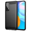 Huawei P Smart 2020 szilikon tok, fekete, Carbon fiber