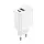 Hálózati gyors töltőfej, 1x USB / 1x Type-C, 3A / 20W, fehér, Setty