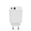 Hálózati gyors töltőfej, 1x USB / 1x Type-C, 3A / 20W, fehér, Setty