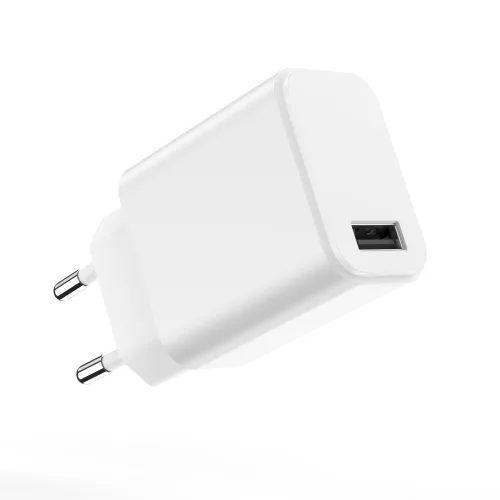 Hálózati töltőfej, 1xUSB, 3A / 15W, fehér, Setty