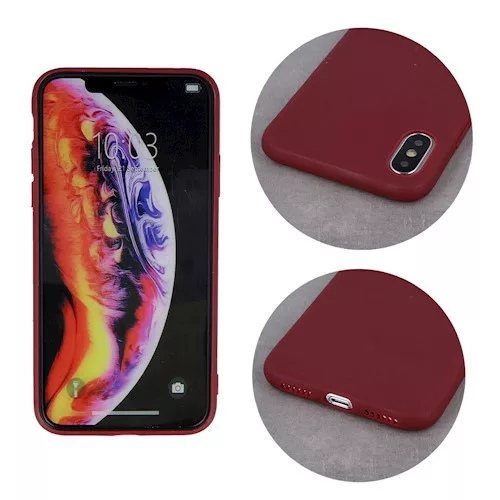Oppo A54 5G / A74 5G szilikon tok, hátlap tok, bordó, matt