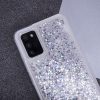 Samsung Galaxy A52 4G/5G / A52s folyékony csillámos szilikon tok, hátlap tok, ezüst, SM-A525, SM-A526, SM-A528, Liquid Sparkle