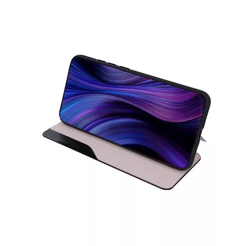 Smart view TPU Samsung A02S világos rózsaszín okos könyvtok SM-A025