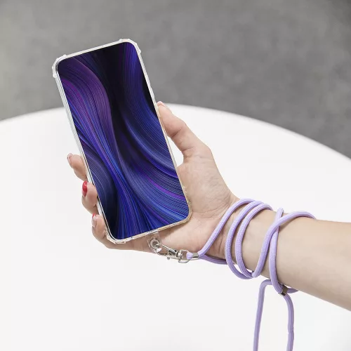 Univerzális telefontok nyakpánt, lila, 1,5m