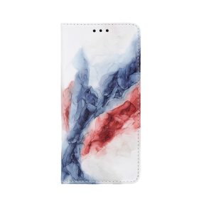  Samsung A225 Galaxy A22 4G telefon tok, könyvtok, oldalra nyíló tok, mágnesesen záródó, márvány mintás, Smart Trendy Marble 9