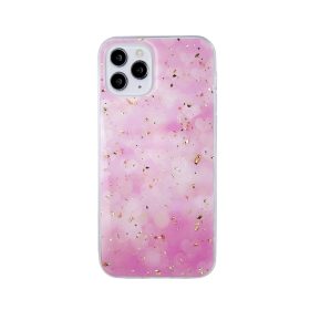   iPhone 13 Pro (6,1") hátlap tok, TPU tok, Gold Glam Pink