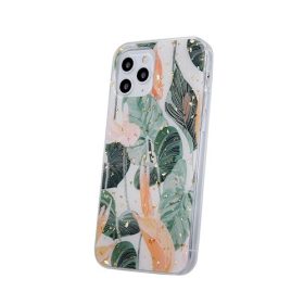   iPhone 13 Pro (6,1") hátlap tok, TPU tok, mintás, Gold Glam Flowerbed