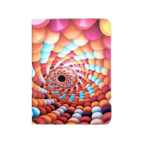 Univerzális 7"-8" Candy spiral mintás tablet könyvtok