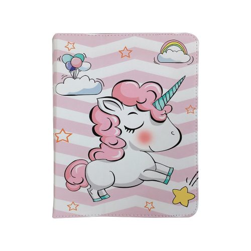 Univerzális tablet könyvtok, mintás, 9"-10", Sweet unicorn 