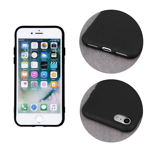 Samsung Galaxy A53 hátlap tok, szilikon, tok, velúr belső, fekete, matt, SM-A536, Silicone Case