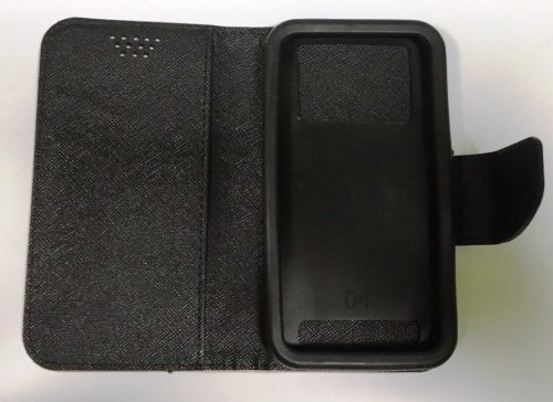 FANCY univerzális 6,1"-6,7" fekete-arany szilikon keretes könyvtok