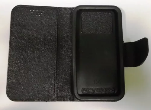 FANCY univerzális 6,1"-6,7" fekete-arany szilikon keretes könyvtok