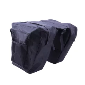   Univerzális biciklis táska, csomagtartóra rögzíthető, fekete, cseppálló, 2x 12L, Forever Outdoo