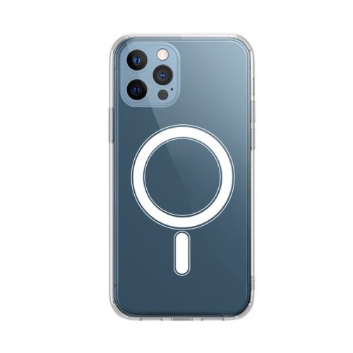 iPhone 17 Pro Max (6.9") szilikon tok, átlátszó, 1,5mm, kamera védelemmel, Anti Shock Magsafe