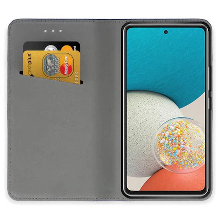 Samsung Galaxy A23 4G/5G telefon tok, könyvtok, oldalra nyíló tok, mágnesesen záródó, SM-A235, SM-A236, fekete, Smart Magnet