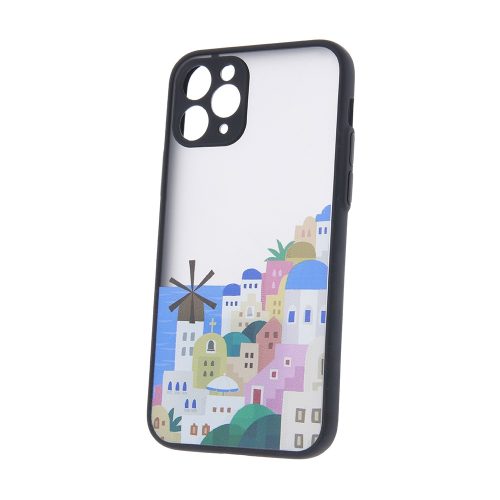 iPhone 13 (6.1") hátlap tok, TPU tok, fekete, Ultra Trendy City 3