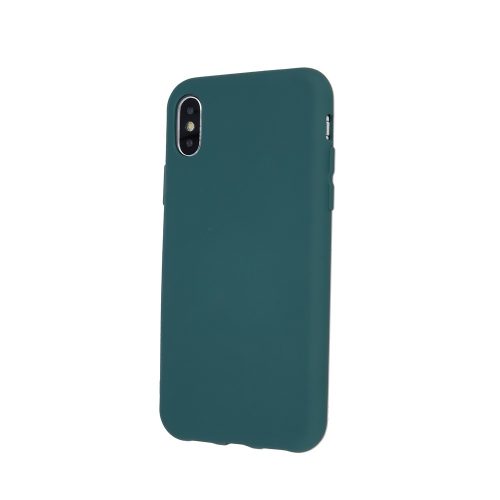 Motorola Moto G60 szilikon tok, hátlap tok, velúr belső, zöld, matt, Silicone Case