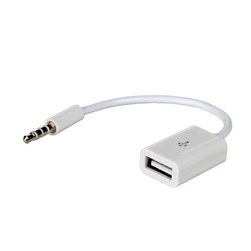 USB-A adapter - jack 3.5mm, fehér, Akyga AK-AD-24