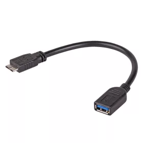   USB-A - micro USB-B OTG adapter, fekete, 150mm, Akyga AK-AD-30