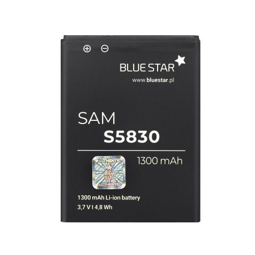 BlueStar Samsung Galaxy Ace (S5830)/ Galaxy Gio (S5670) EB494358VU utángyártott akkumulátor 1300mAh