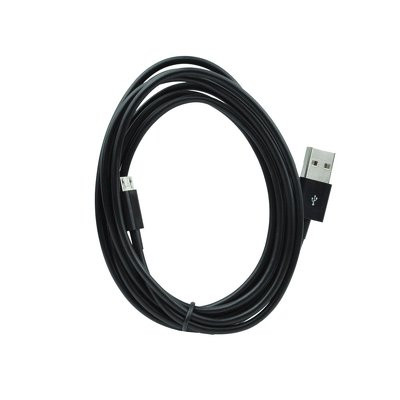 Utángyártott micro usb fekete adatkábel 3m