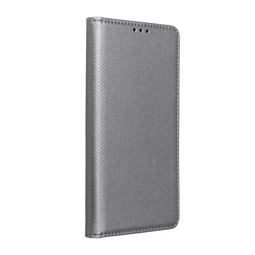 Samsung Galaxy A3 2017 telefon tok, könyvtok, oldalra nyíló tok, mágnesesen záródó, SM-A320, szürke, Smart Magnet