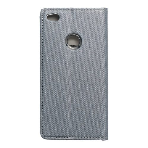 Samsung Galaxy A3 2017 telefon tok, könyvtok, oldalra nyíló tok, mágnesesen záródó, SM-A320, szürke, Smart Magnet