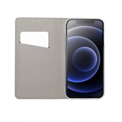 Samsung Galaxy A3 2017 telefon tok, könyvtok, oldalra nyíló tok, mágnesesen záródó, SM-A320, szürke, Smart Magnet
