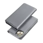 Huawei P8 Lite 2017 P9 Lite 2017 telefon tok, könyvtok, oldalra nyíló tok, mágnesesen záródó, szürke, Smart Magnet