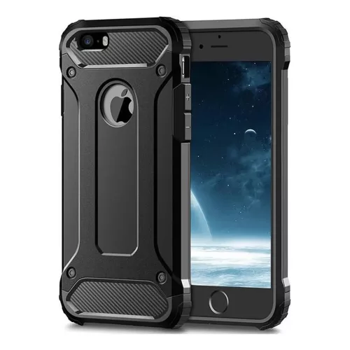 iPhone 7 / 8 / SE 2020 / SE 2022 (4.7") ütésálló hátlap tok, fekete, Armor