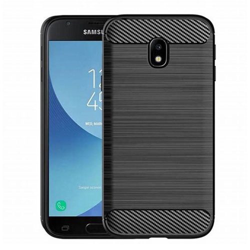 Samsung Galaxy J7 2016 szilikon tok, fekete, SM-J710, Carbon fiber