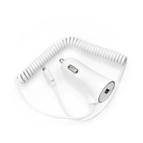   Szivartöltőfej 1x USB + iPhone 8pin adatkábellel, fehér, Bluestar