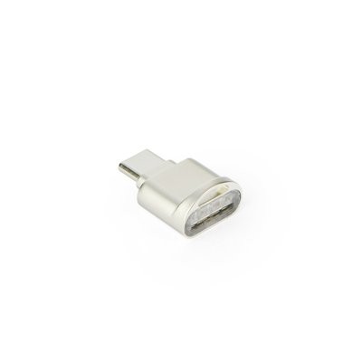 Type-C - Micro SD memóriakártya olvasó adapter ezüst