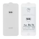 Full glue iPhone 8 (4,7") fehér hajlított 5D előlapi + hátlapi üvegfólia