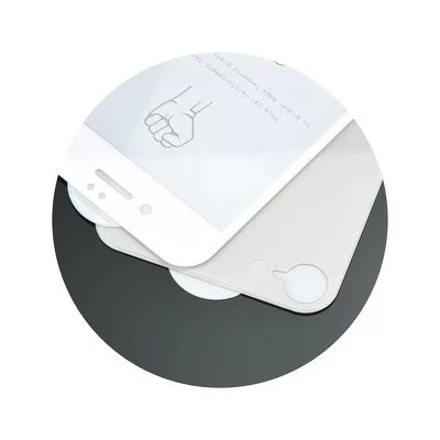 Full glue iPhone 8 Plus (5,5") fehér hajlított 5D előlapi + hátlapi üvegfólia