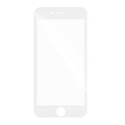 Samsung Galaxy J7 2017 előlapi üvegfólia, edzett, hajlított, fehér keret, SM-J730, 5D Full Glue