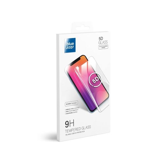 BlueStar Full Glue Samsung G960 Galaxy S9 fekete hajlított 5D előlapi üvegfólia